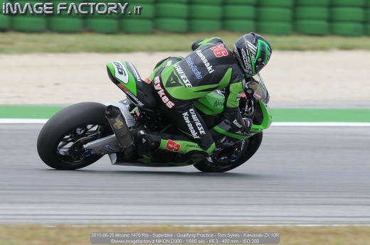 2010-06-26 Misano 1475 Rio - Superbike - Qualifyng Practice - Tom Sykes - Kawasaki ZX 10R